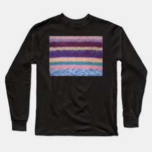 fun vintage colorful stripes hand knitted Long Sleeve T-Shirt